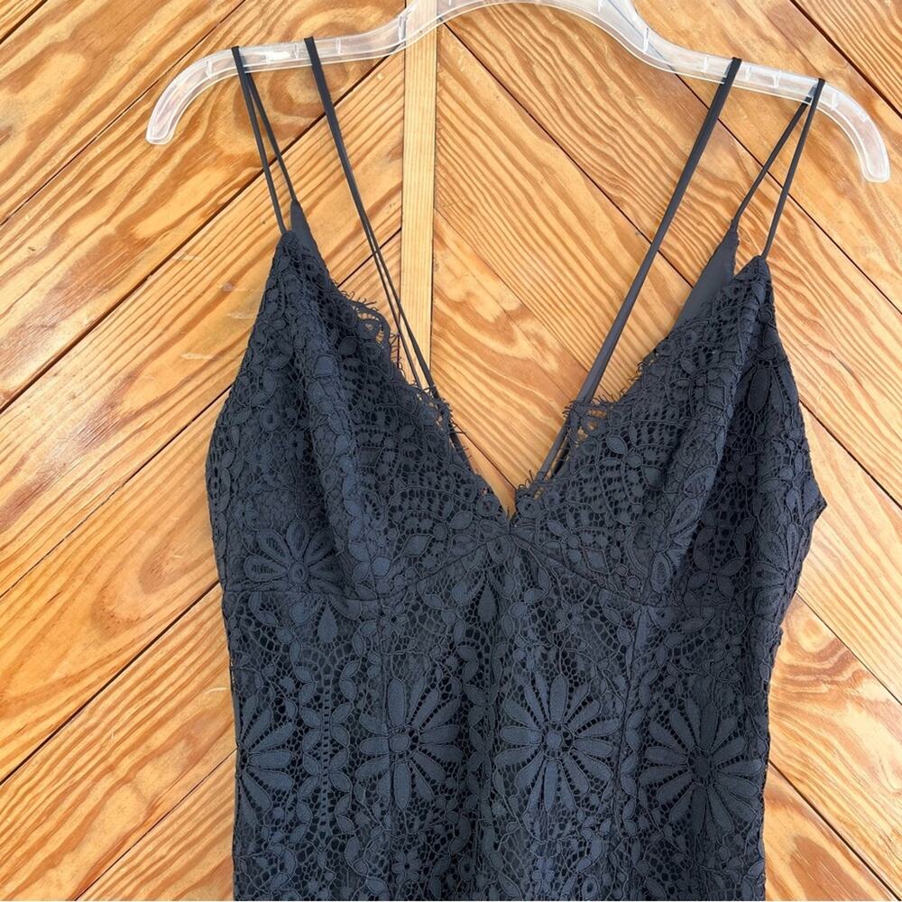 BARDOT Black Lace Midi Dress